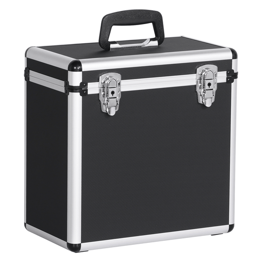 Costoffs Lockable 12" Vinyl LP Storage Case (50-Album Capacity) -Recordshaven