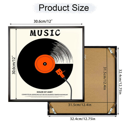 3-Pack Heavy-Duty PVC LP Display Frames - Wall-Mounted 12x12 Vinyl Album Holders (Adhesive/Screw) -Recordshaven