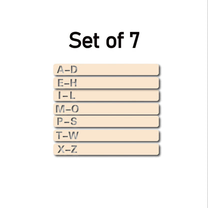 Handcrafted Wooden Vinyl Record Dividers with Letters -Recordshaven