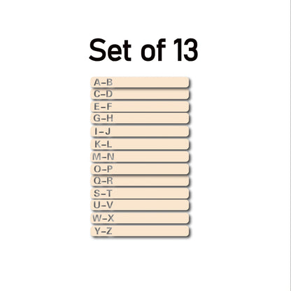 Handcrafted Wooden Vinyl Record Dividers with Letters -Recordshaven