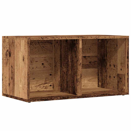 Old Wood LP Storage Box - 69.5x34x36 cm Engineered Wood -Recordshaven