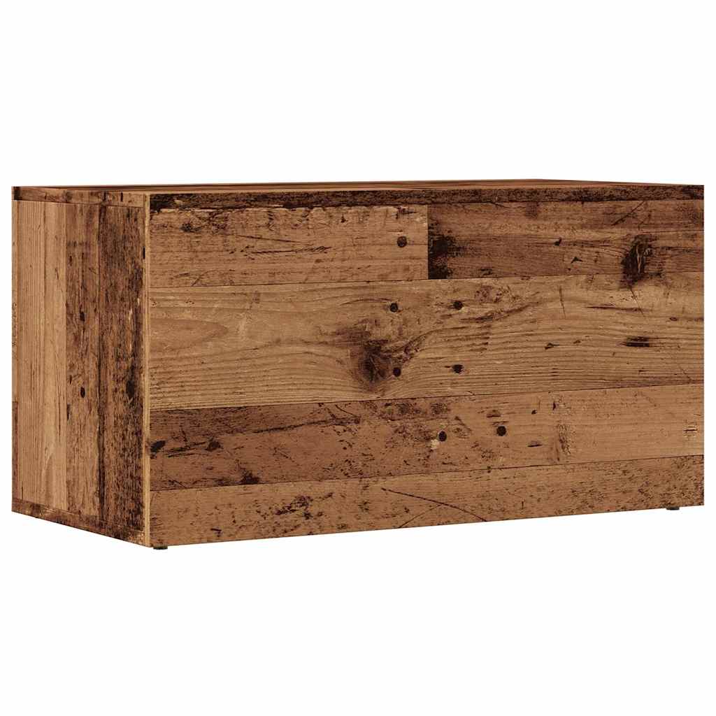 Old Wood LP Storage Box - 69.5x34x36 cm Engineered Wood -Recordshaven