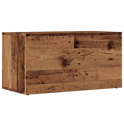 Old Wood LP Storage Box - 69.5x34x36 cm Engineered Wood -Recordshaven