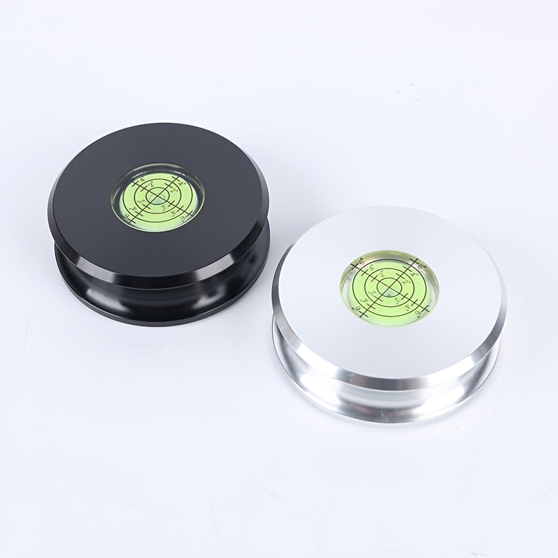 Polished Black & Silver Aluminum Alloy LP Record Weight (Anti-Vibration) -Recordshaven