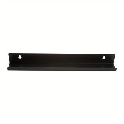 6-Pack 15-Inch Black Powder-Coated Steel Vinyl Record Wall Shelf (38x4.5x45cm) -Recordshaven