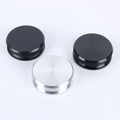 Polished Black & Silver Aluminum Alloy LP Record Weight (Anti-Vibration) -Recordshaven