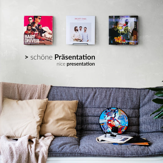 5-Pack Matte Black Metal Vinyl Record Wall Mount (Floating Shelf) -Recordshaven