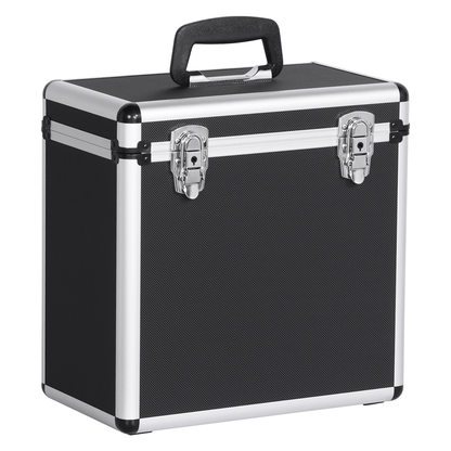 Costoffs Lockable 12" Vinyl LP Storage Case (50-Album Capacity) -Recordshaven