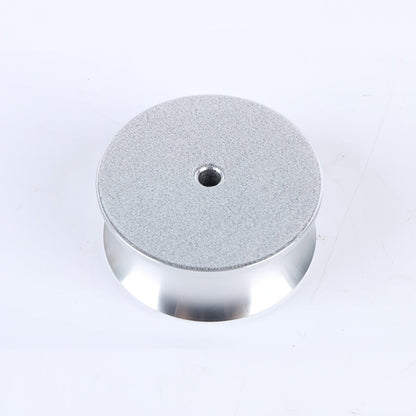 Polished Black & Silver Aluminum Alloy LP Record Weight (Anti-Vibration) -Recordshaven