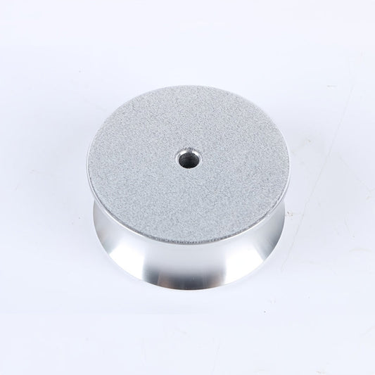 Polished Black & Silver Aluminum Alloy LP Record Weight (Anti-Vibration) -Recordshaven