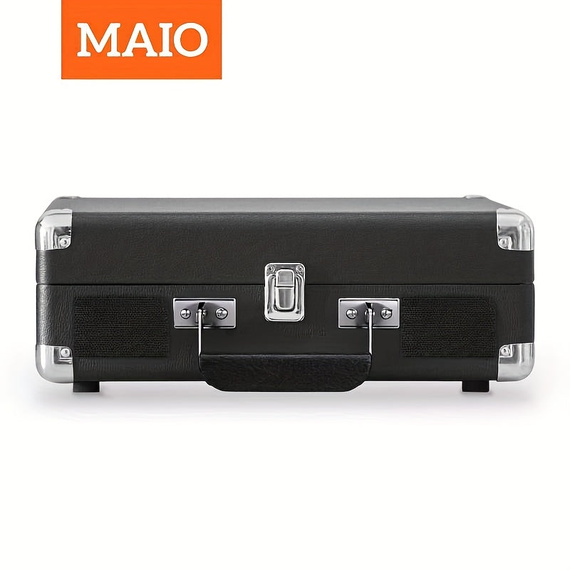 Maio C210 Vintage Wooden Turntable - 3-Speed (33/45/78 RPM), Belt-Driven, Wireless Streaming & Built-in Speaker -Recordshaven