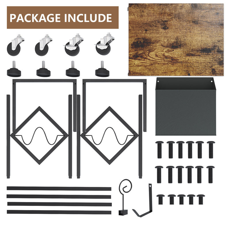 UK Mobile Vinyl Record Player Stand - 80-Album Storage Shelf -Recordshaven