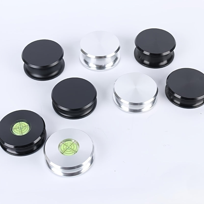 Polished Black & Silver Aluminum Alloy LP Record Weight (Anti-Vibration) -Recordshaven