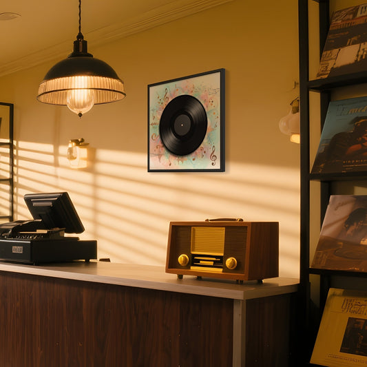 3-Pack Heavy-Duty PVC LP Display Frames - Wall-Mounted 12x12 Vinyl Album Holders (Adhesive/Screw) -Recordshaven