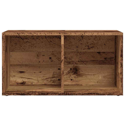 Old Wood LP Storage Box - 69.5x34x36 cm Engineered Wood -Recordshaven